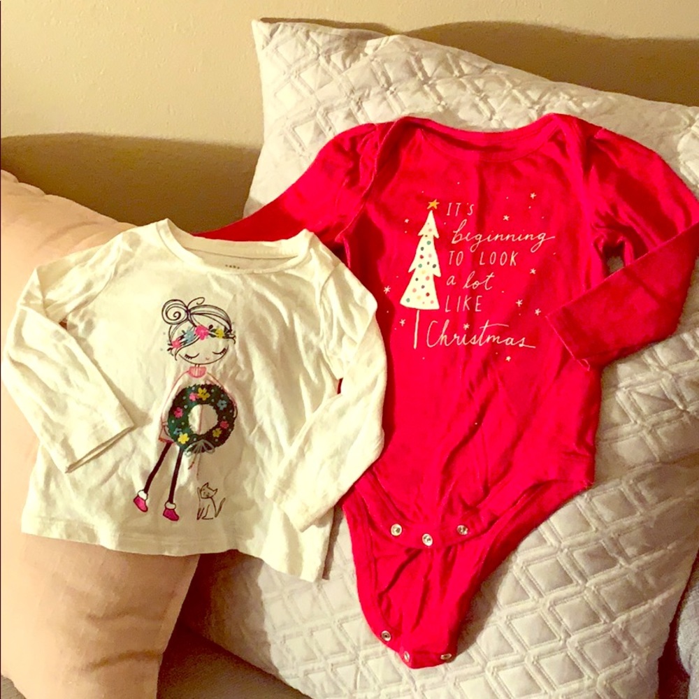 Baby Gap long sleeve Xmas shirts